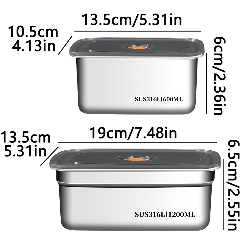 Stainless Bento Box - Caja de conservación de alimentos de