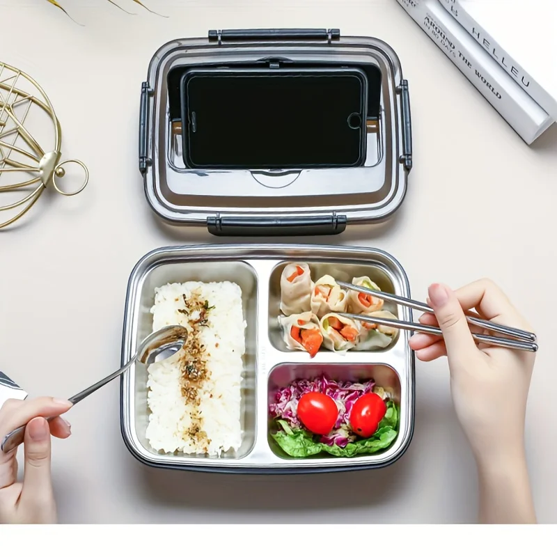Stainless Bento Box - Contenedor Bento Fácil de Limpiar para