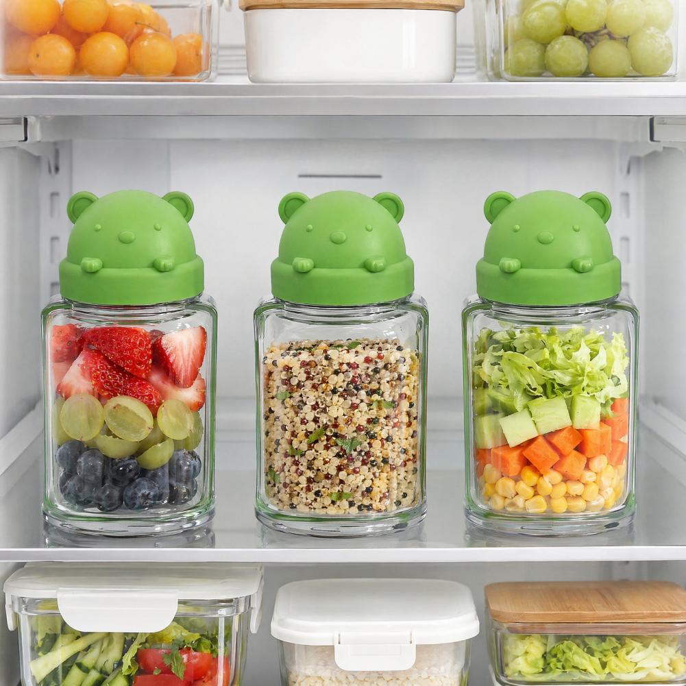 Meal Prep Jar Salad - Contenedor de Plástico Sellado para Ensaladas,
