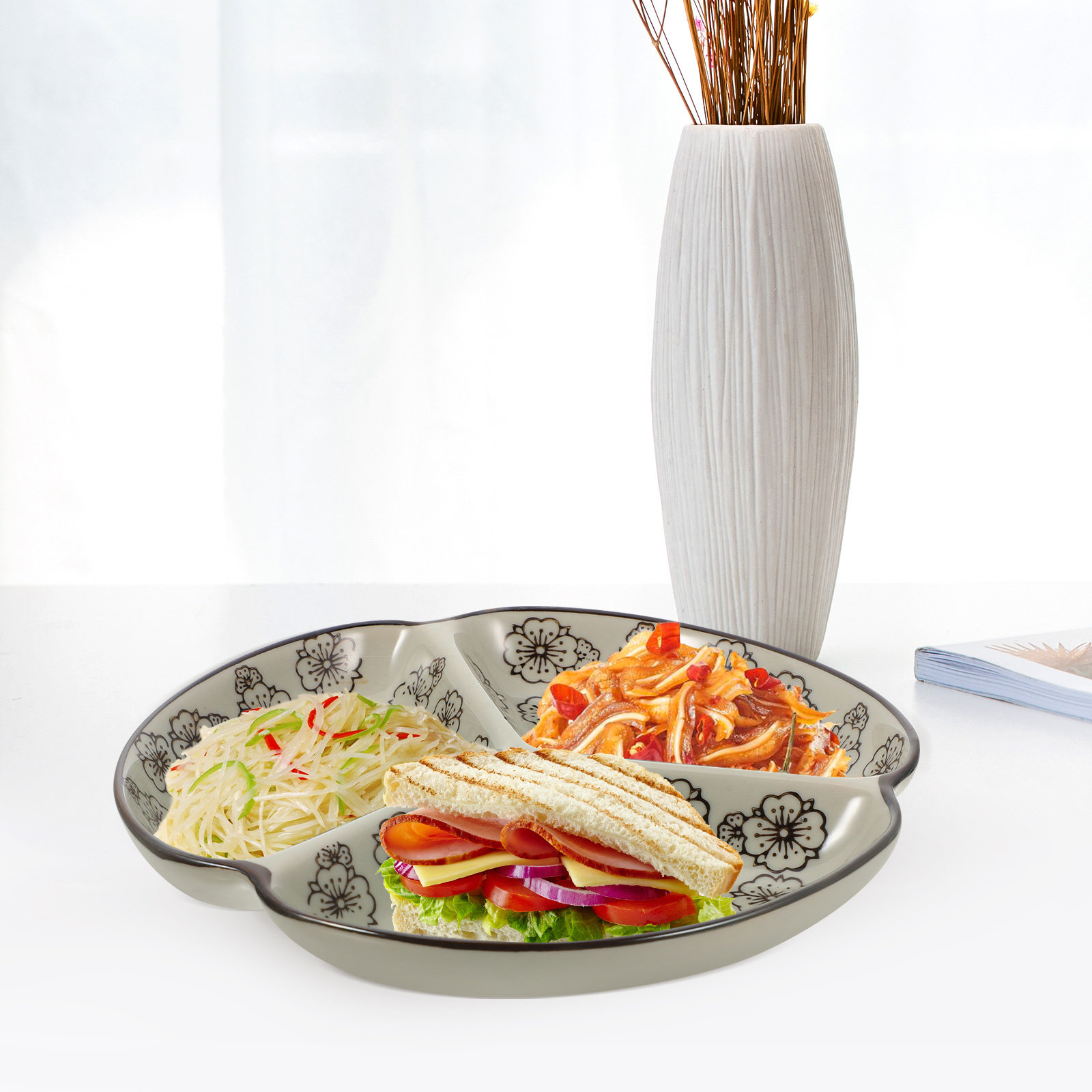 Meal Prep Healthy - Plato Dividido en 3 Compartimentos para