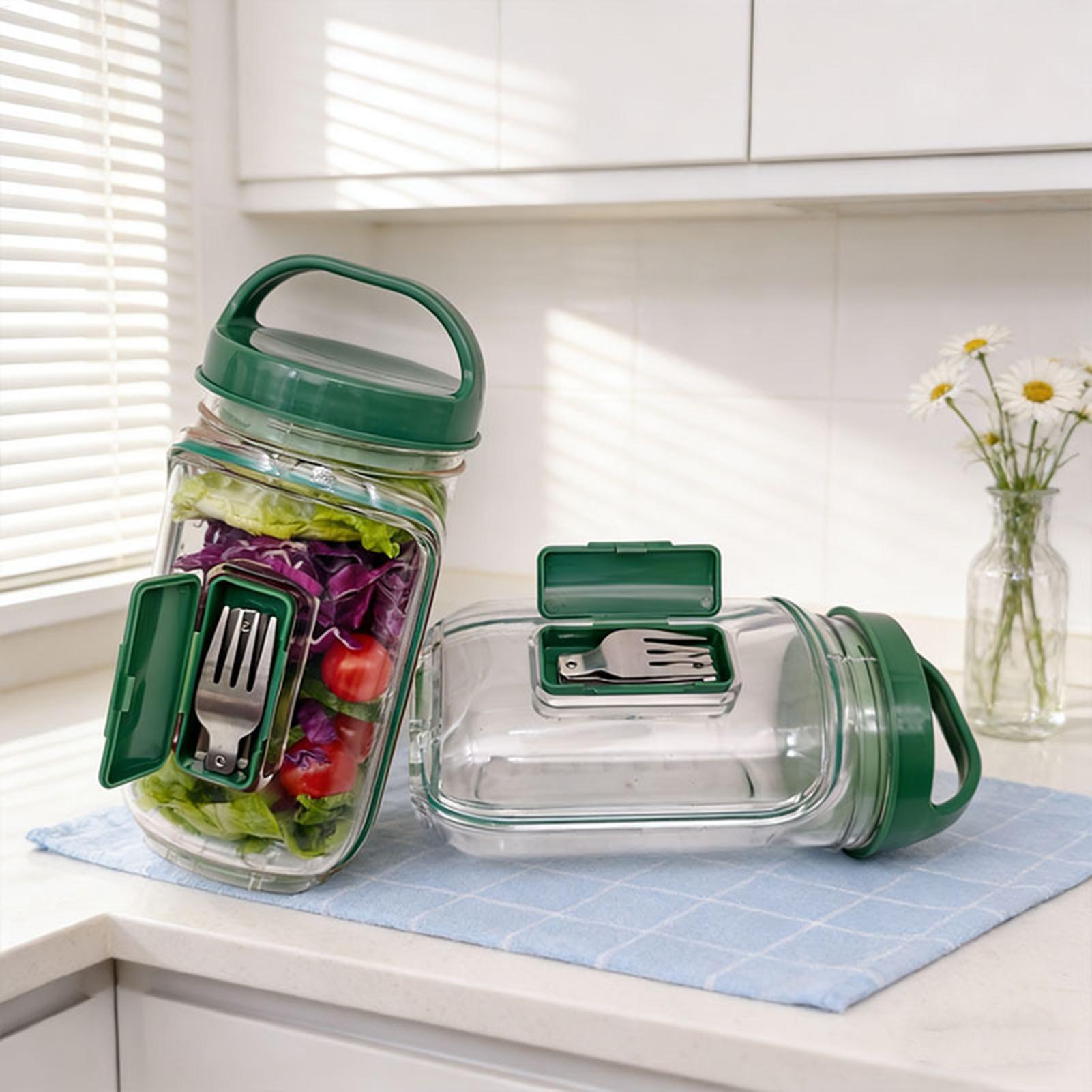 Meal Prep Jar Salad - Contenedor de Ensalada Hermético de 1000