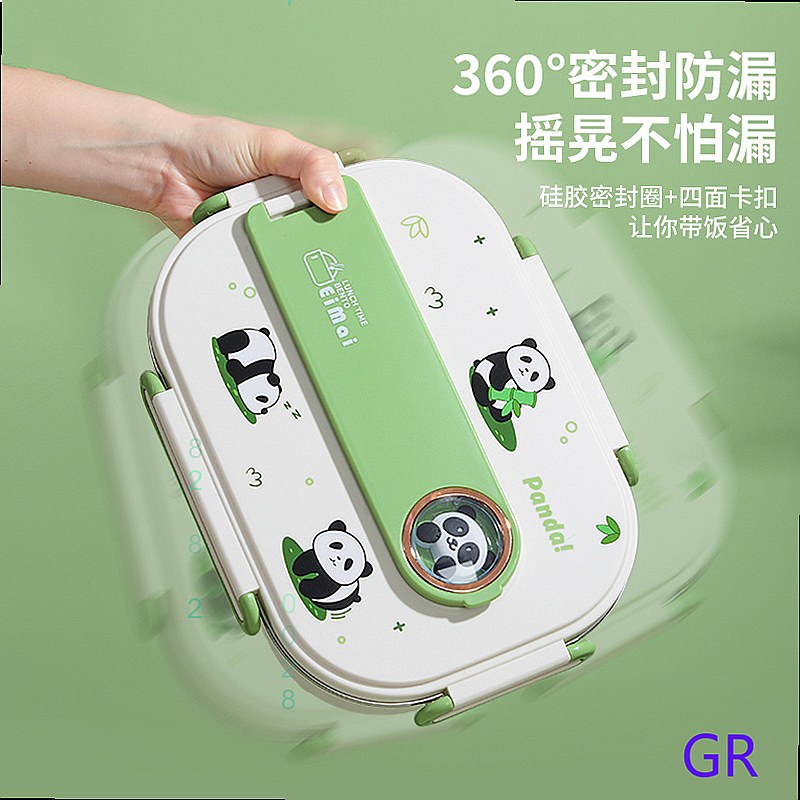 Stainless Bento Box - Lonchera Bento Panda de Acero Inoxidable