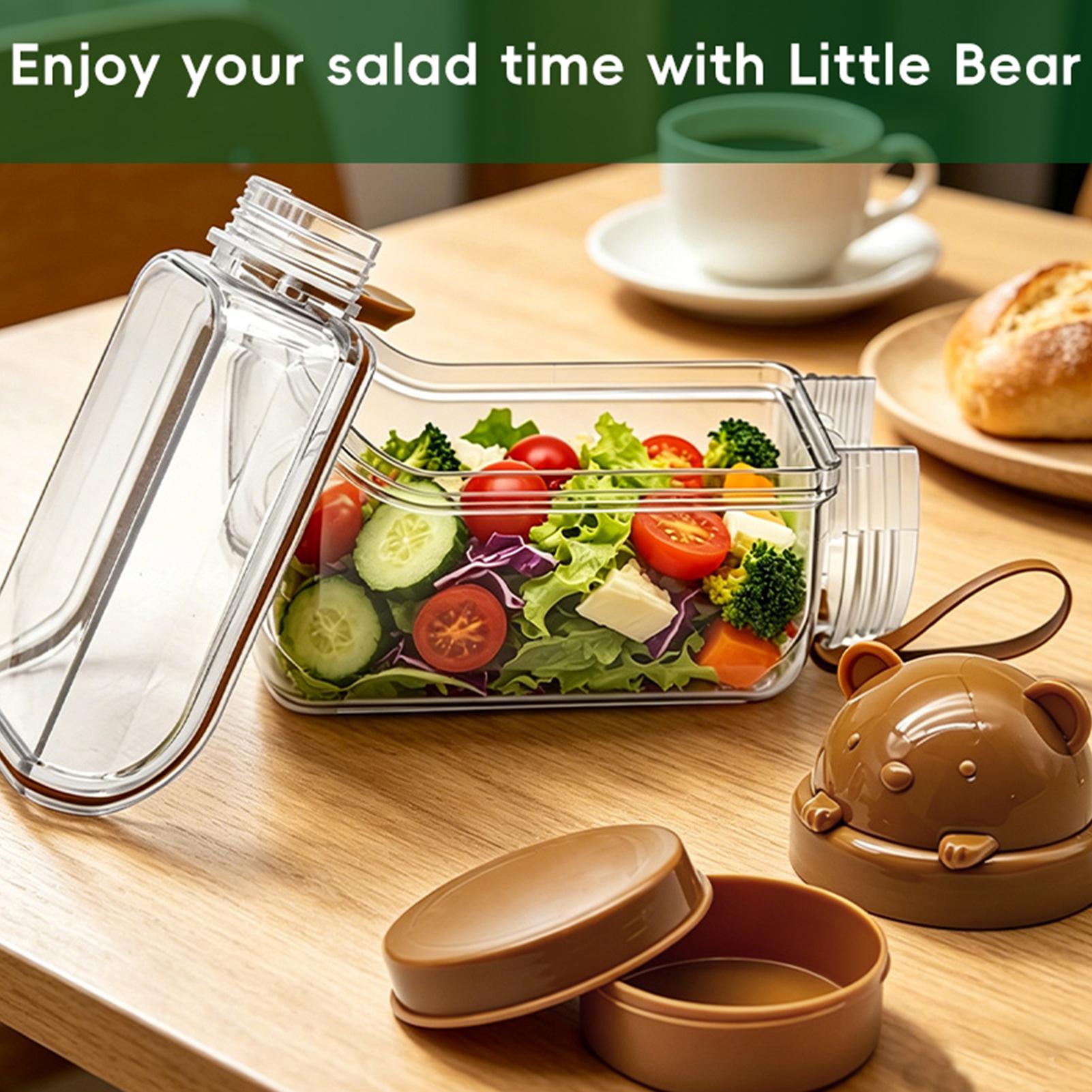 Meal Prep Jar Salad - Recipientes portátiles a prueba de fugas