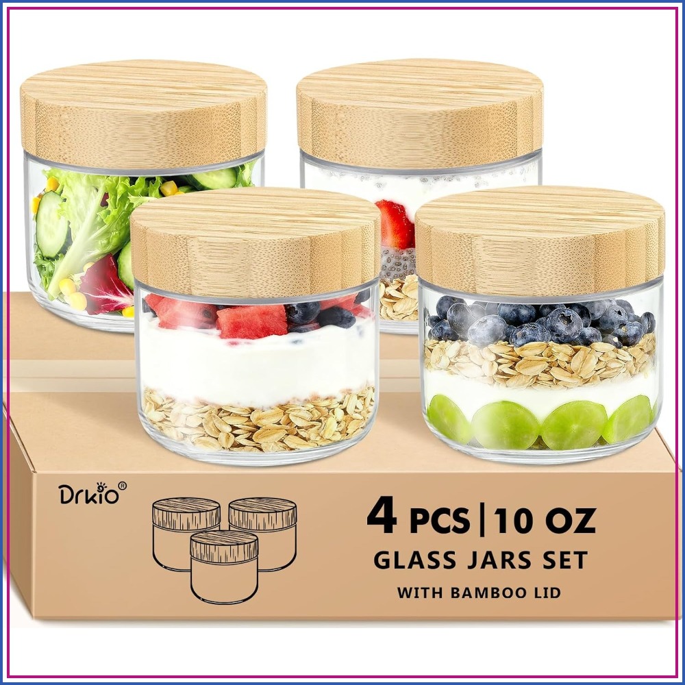 Meal Prep Jar Salad - Recipientes de 10 oz para Overnight