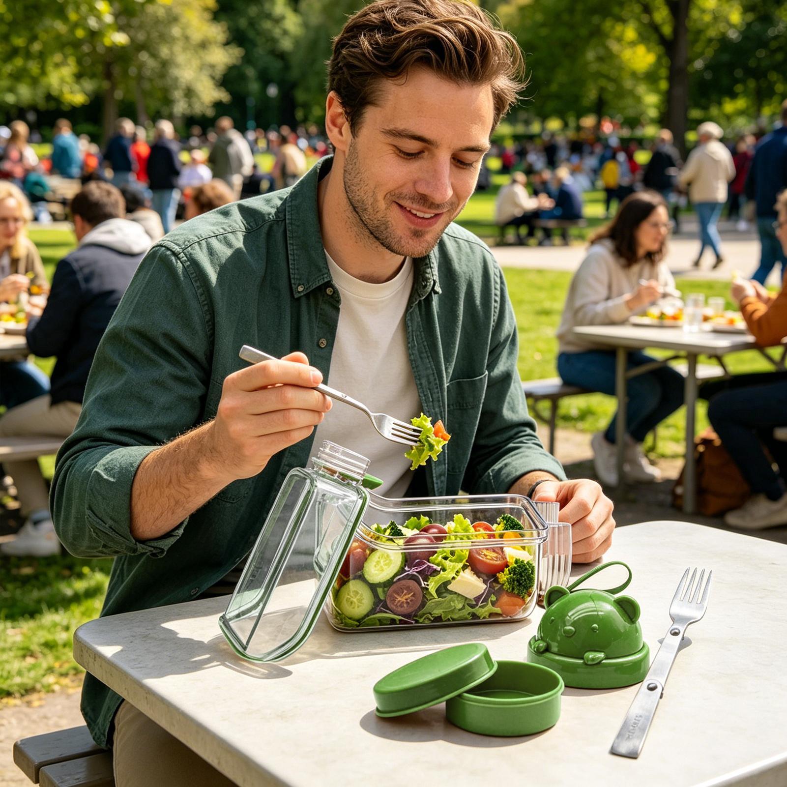 Recipientes para ensalada, org - Meal Prep Jar Salad reseña y precio