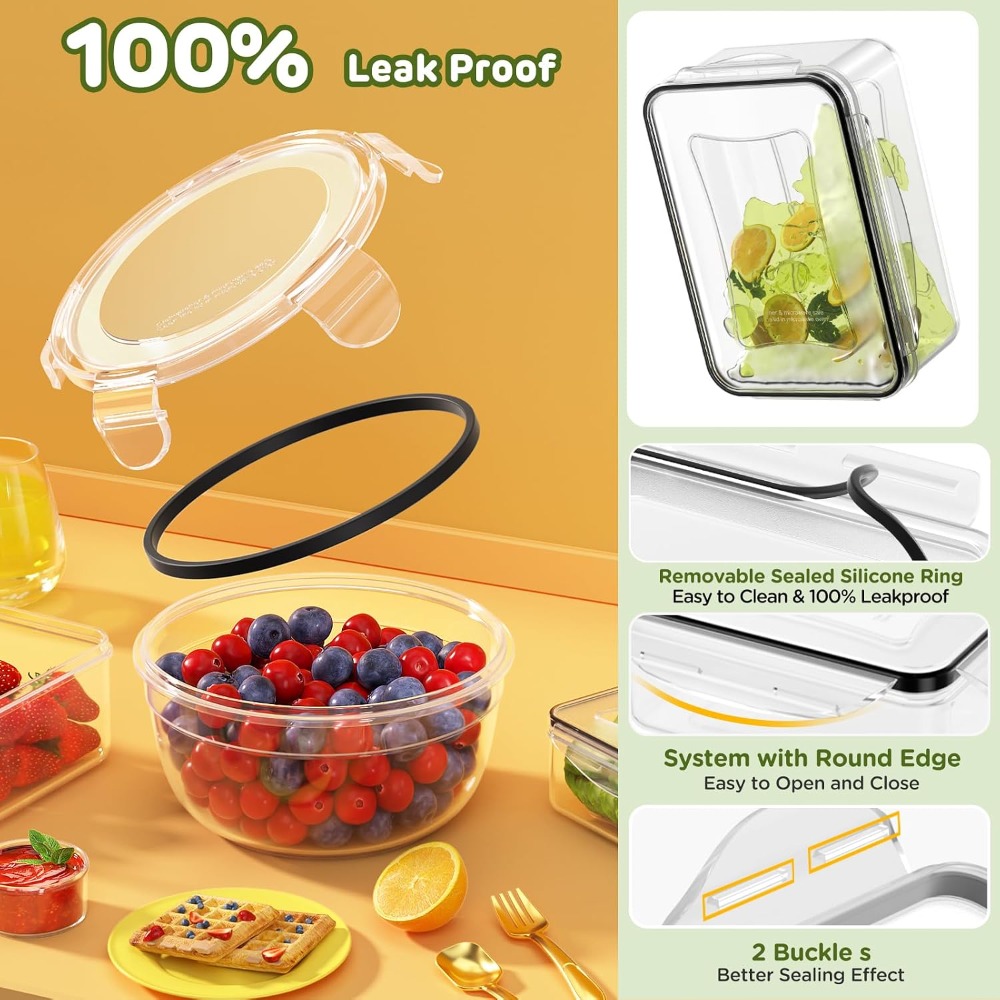40 Recipientes para Almacenami - Meal Prep Chef reseña y precio