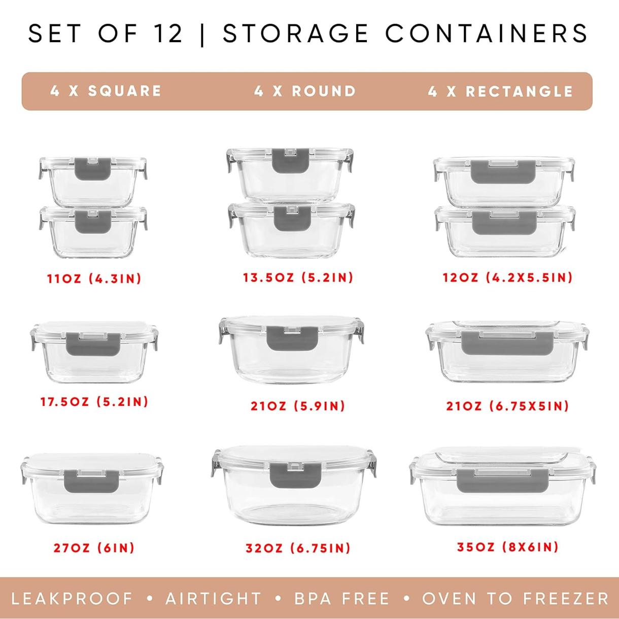 24 recipientes de almacenamien - Meal Prep Kit reseña y precio