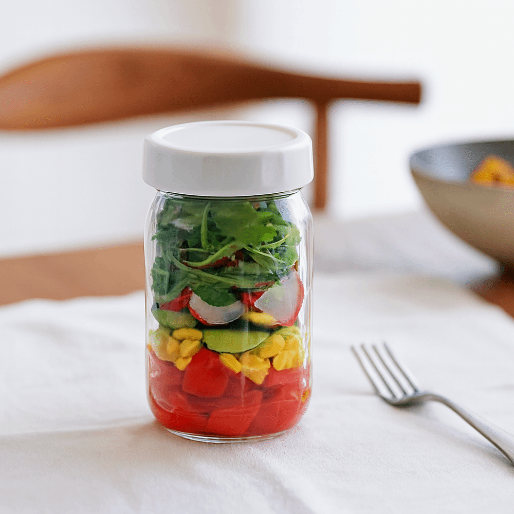 Paquete de 4 Frascos de Vidrio - Meal Prep Jar Salad reseña y precio