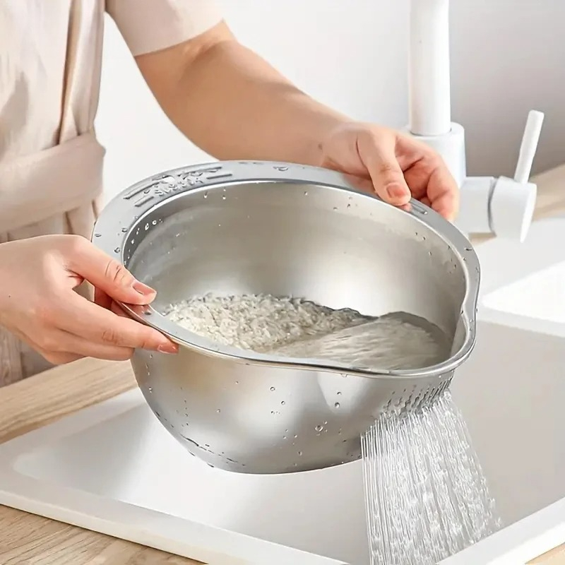 Colador de Acero Inoxidable An - Meal Prep Pasta reseña y precio