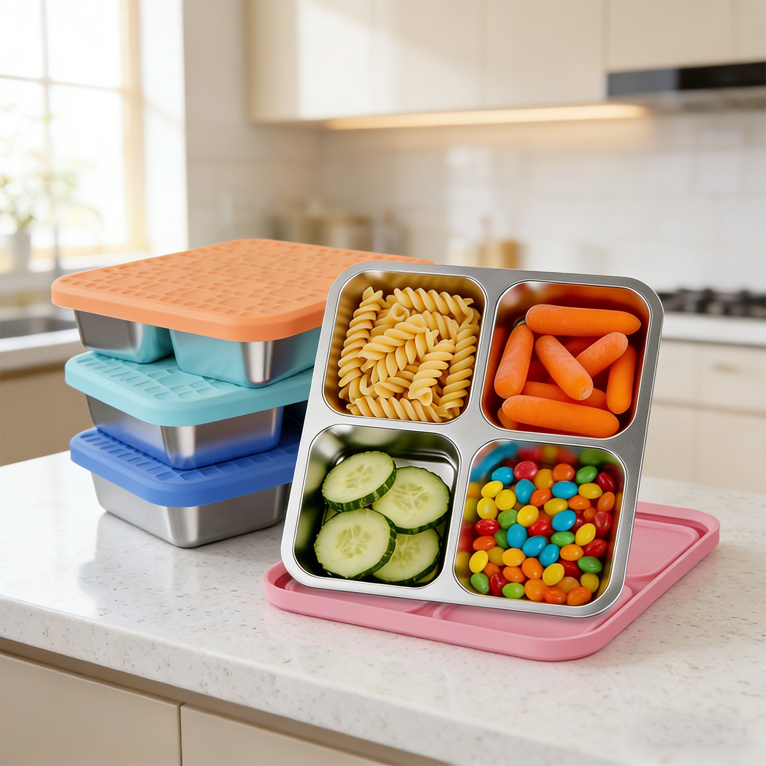 Contenedor de Almuerzo Dividid - Stainless Bento Box reseña y precio