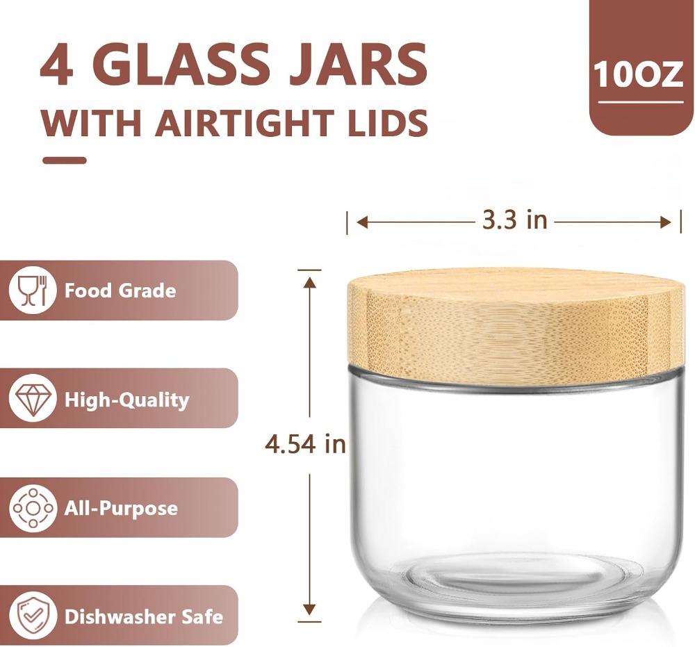 Recipientes de 10 oz para Over - Meal Prep Jar Salad reseña y precio
