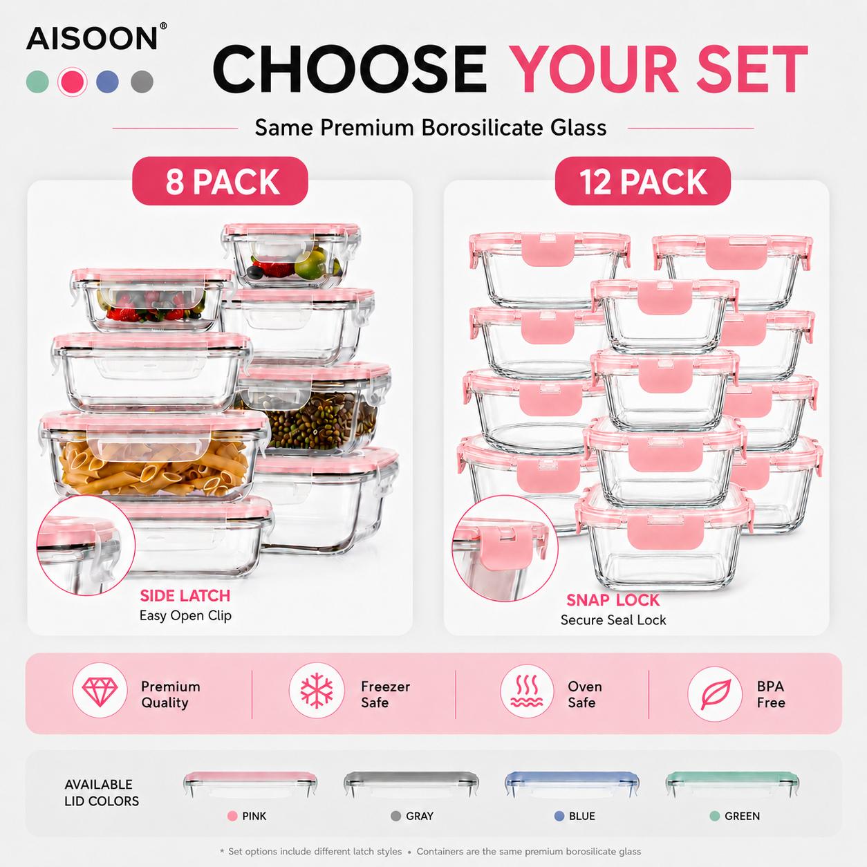 Juego de 8/12 piezas de recipi - Meal Prep Kit reseña y precio